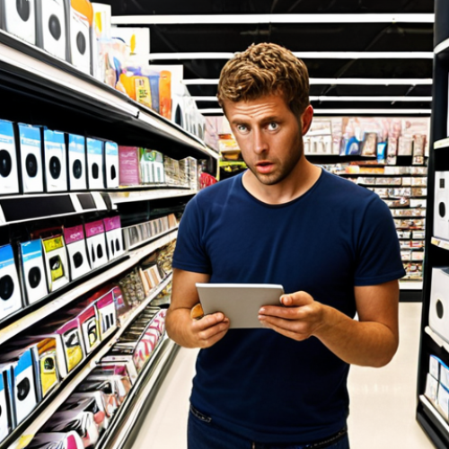 Home 6 **Prompt 1 (The Warranty Jungle):**
"A consumer stands in a modern electronics store aisle, gazing at an array of sleek smart home devices (smart thermostat, AI speaker, security camera). Surrounding them, a dense, metaphorical 'jungle' formed by intertwined legal documents, warranty clauses, and tiny, illegible fine print. The person's expression is a mix of wonder for the tech and visible confusion/worry about the overwhelming paperwork. Soft, artificial store lighting highlights the shiny products, contrasting with the dark, complex backdrop of documents. Detailed, high-resolution digital art, realistic."